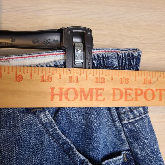 VTG Lee Jeans Womens 8P Short Medium Wash High Elastic Waist Taper Bareback - Picture 8 of 11